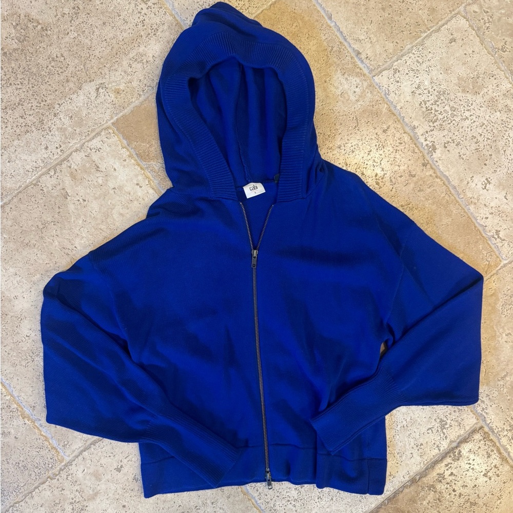 Cabi hooded zipper sweater